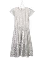 Stella Mccartney Kids Teen Stars Tulle Dress - Grey