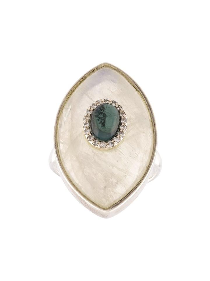 Marlo Laz 'iris' Verticle Ring, Women's, Size: 6 1/2, White