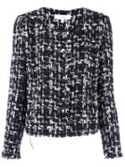 Iro Collarless Cropped Jacket, Women's, Size: 38, Black, Acrylic/mohair/wool/cotton