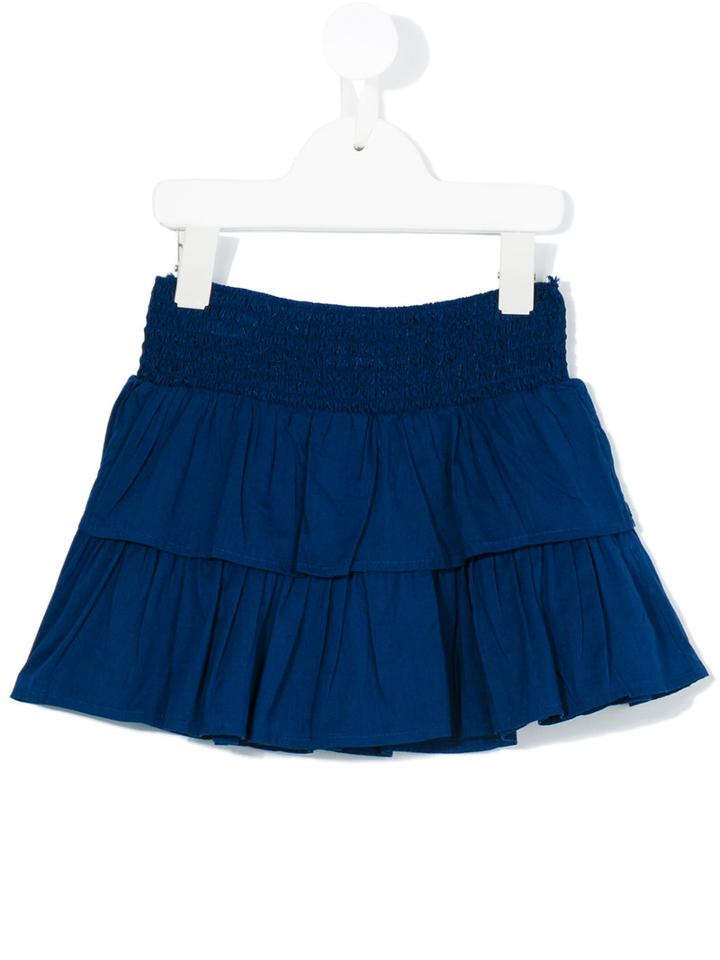 Maan - Ruffled Skirt - Kids - Cotton - 6 Yrs, Blue