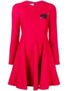 Valentino Heart Patch Dress - Red