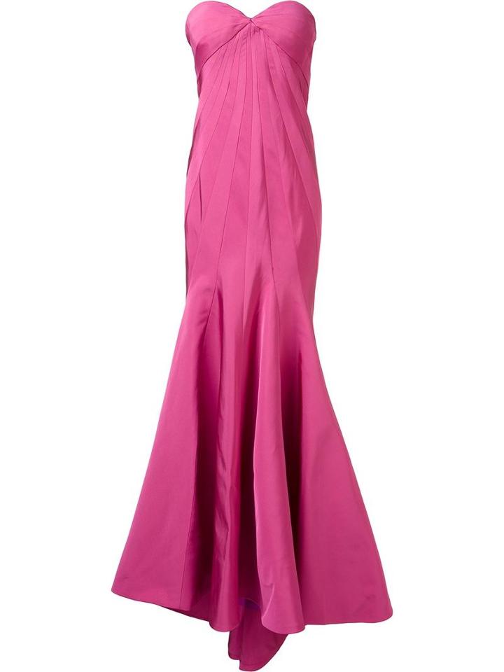 Zac Posen Radal Seam Gown, Women's, Size: 4, Pink/purple, Silk