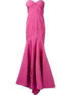 Zac Posen Radal Seam Gown, Women's, Size: 4, Pink/purple, Silk