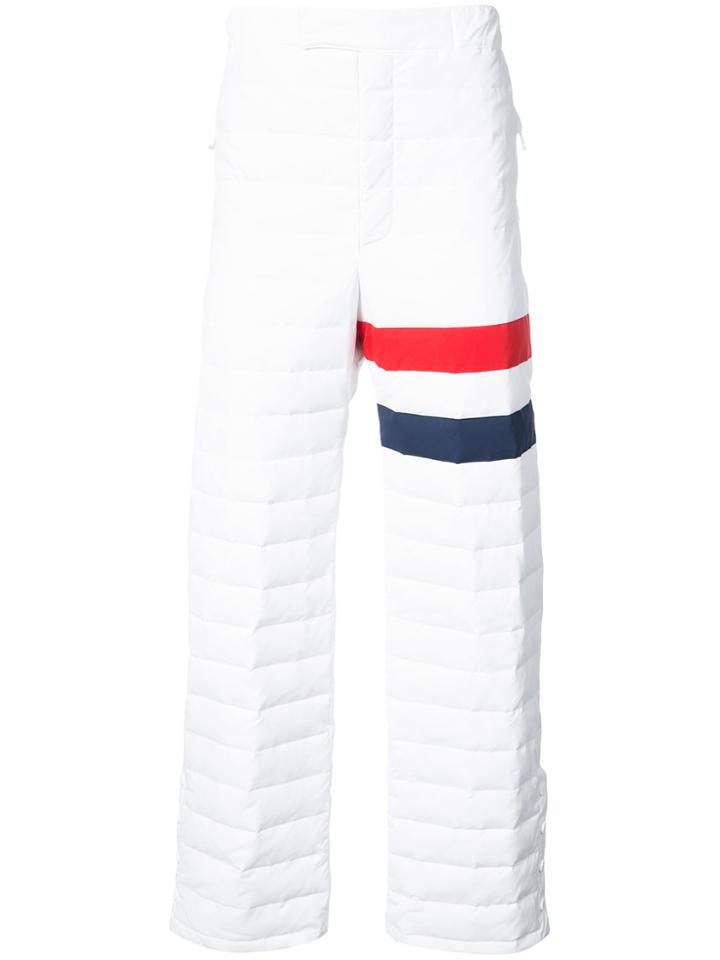 Thom Browne Downfilled Elastic Waistband Trouser With Red, White And