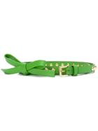 Prada Studded Thin Belt - Green