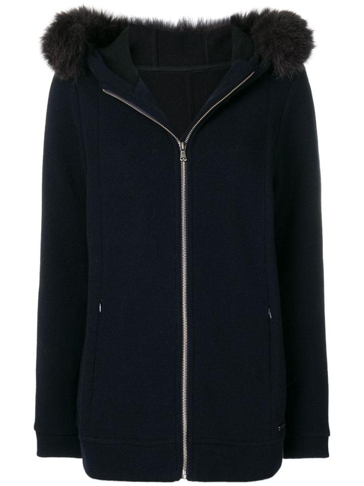 Woolrich Hooded Zipped Cardigan - Blue