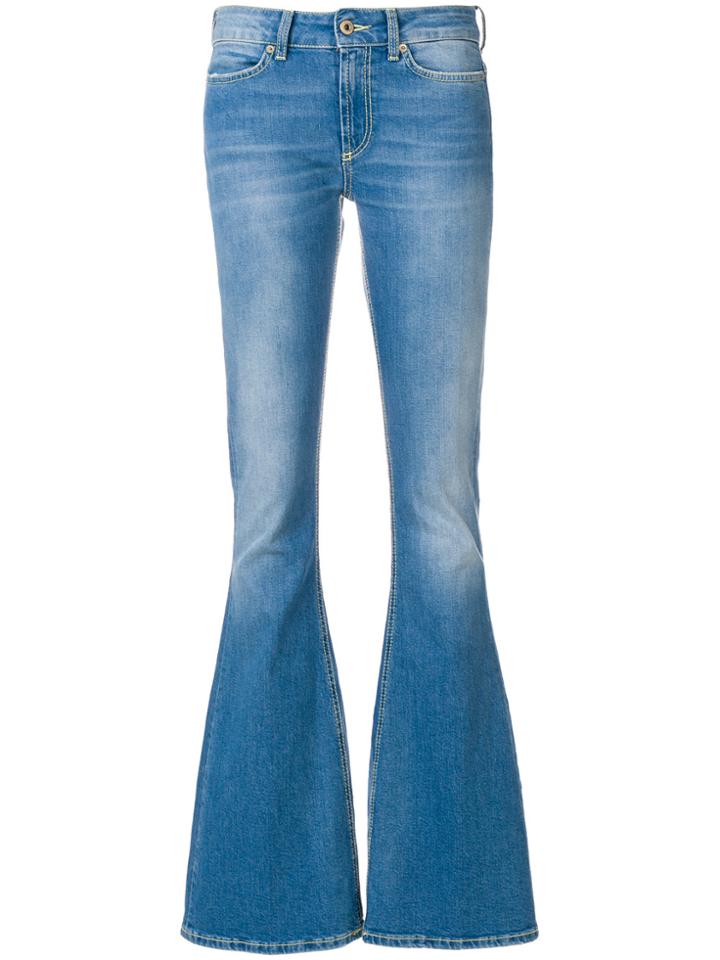 Dondup Washed Flared Jeans - Blue
