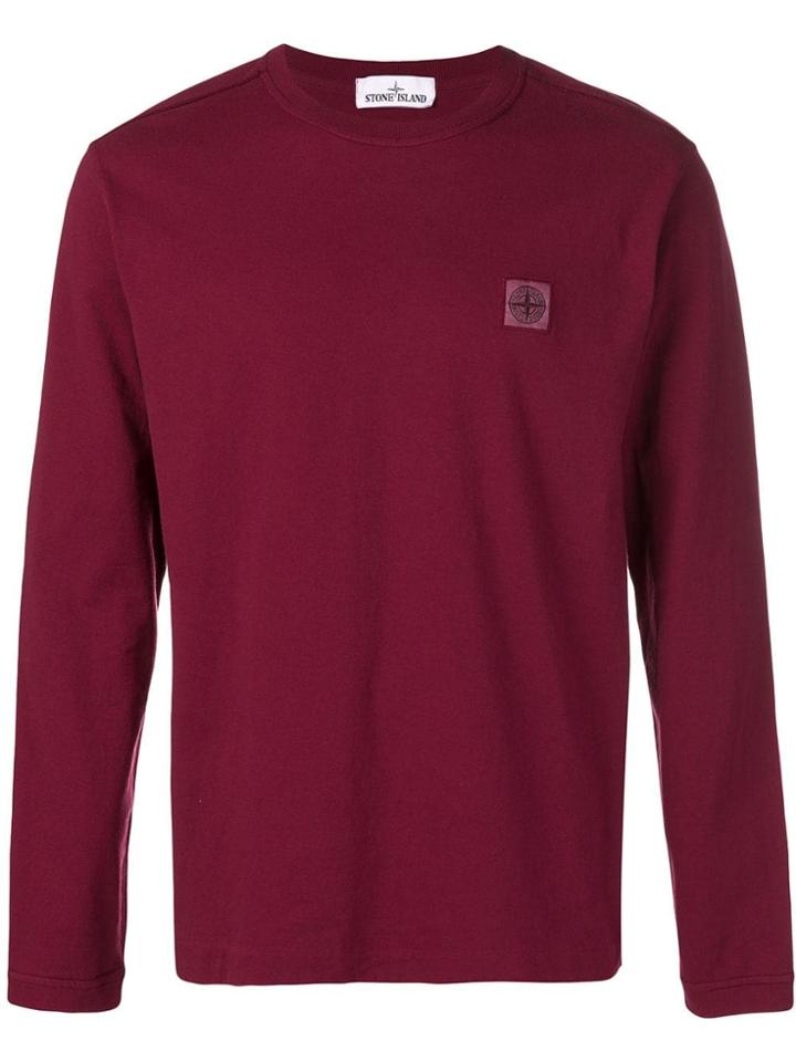 Stone Island Longsleeved T-shirt - Red