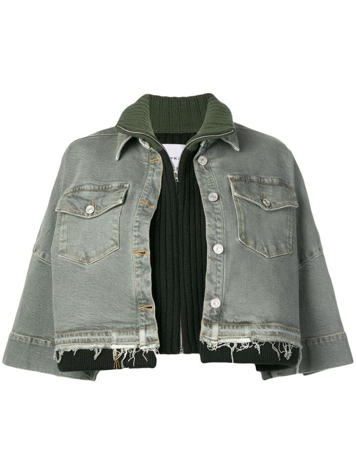 Sonia Rykiel Cropped Denim Jacket - Grey
