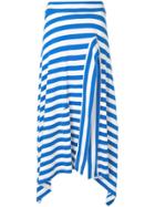 Sonia Rykiel Striped Midi Skirt - Blue