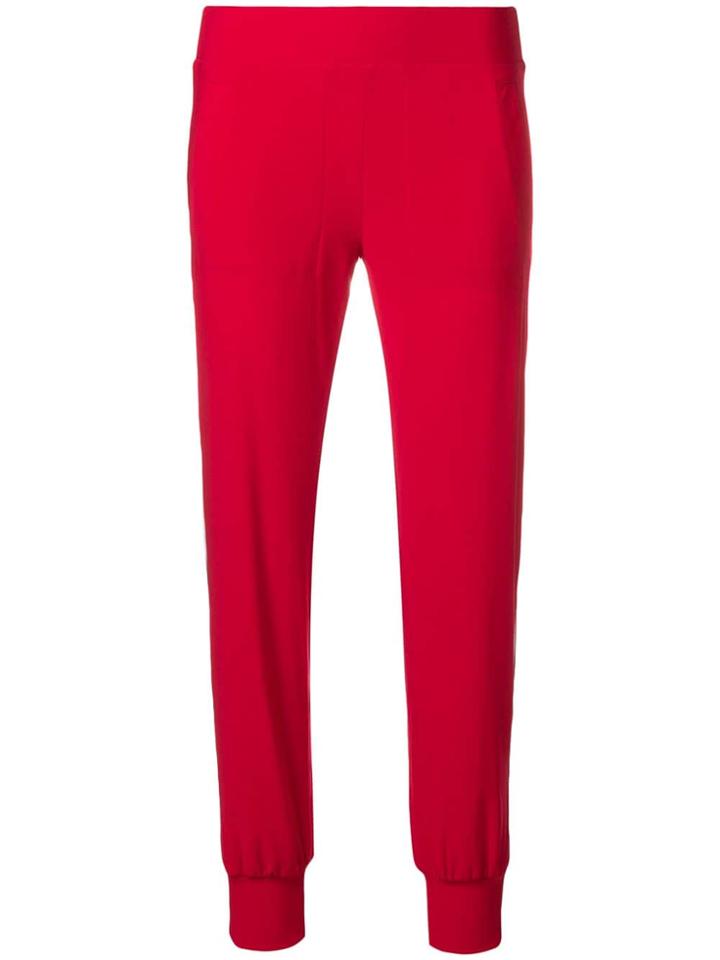 Norma Kamali Side Stripe Jog Pant - Red