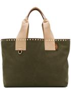 Valentino Large Rockstud Tote - Green