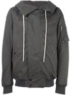 Rick Owens Drkshdw Zip Up Hooded Jacket, Men's, Size: Xl, Grey, Cotton/acrylic/polyester