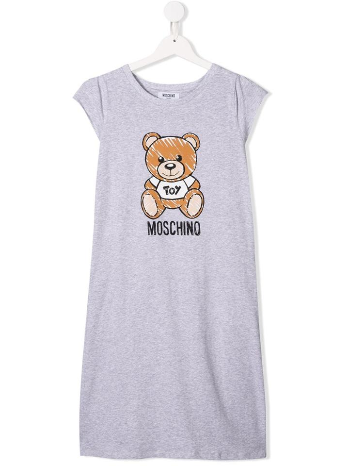 Moschino Kids Teen Teddy Toy Dress - Grey