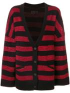 Rta Striped Cardigan - Black