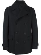 Z Zegna Double Breasted Coat, Men's, Size: 50, Black, Wool/polyester/polyamide/cupro