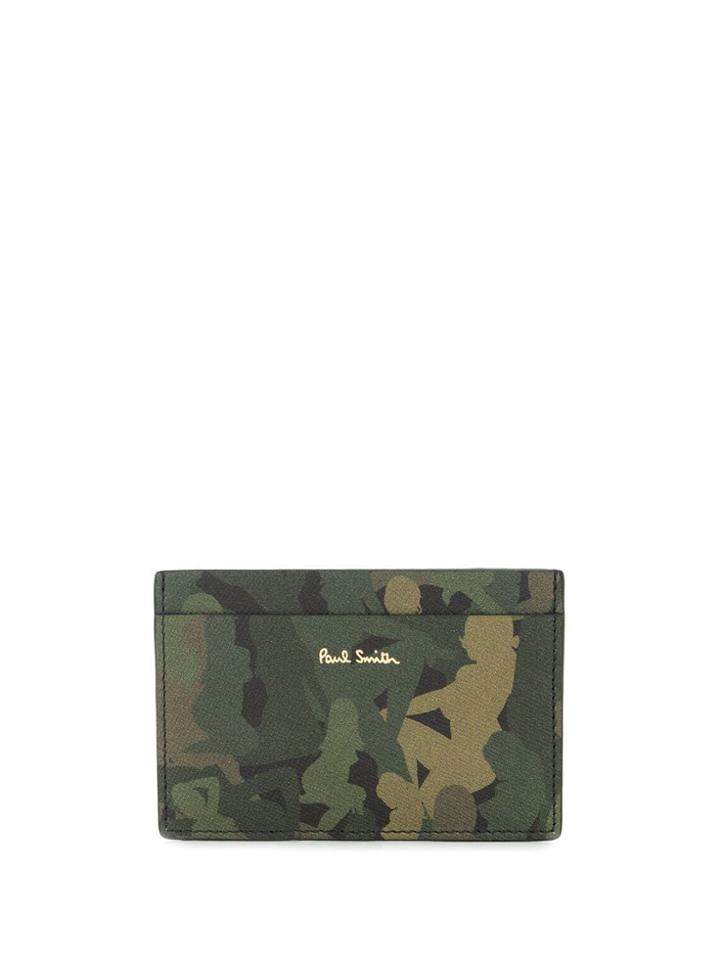 Paul Smith Camouflage Print Card Holder - Green