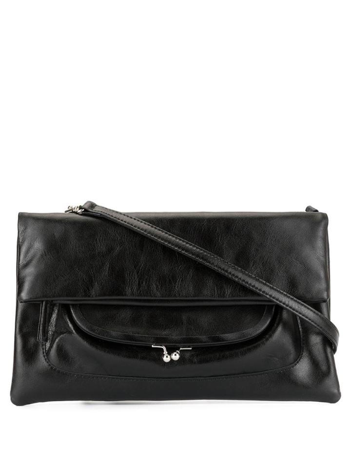 Y's Foldover Crossbody Bag - Black