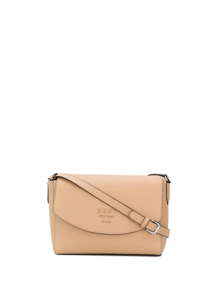 Dkny Beige Leather Shoulder Bag - Neutrals