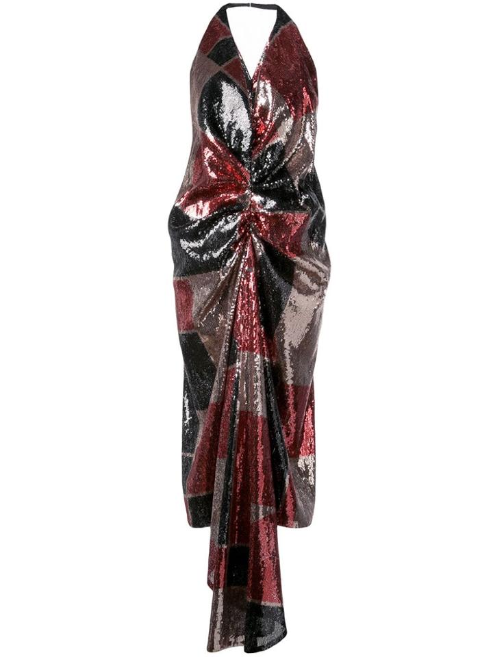 Halpern Sequin Halterneck Dress - Multicolour