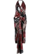 Halpern Sequin Halterneck Dress - Multicolour