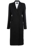 Ann Demeulemeester Double Breasted Coat, Women's, Size: 40, Black, Virgin Wool/linen/flax/cotton/rayon