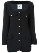 Moschino Pre-owned Scoop Neck Jacket - Black