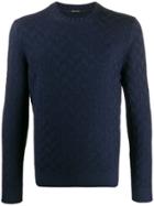 Tagliatore Wool Knitted Jumper - Blue