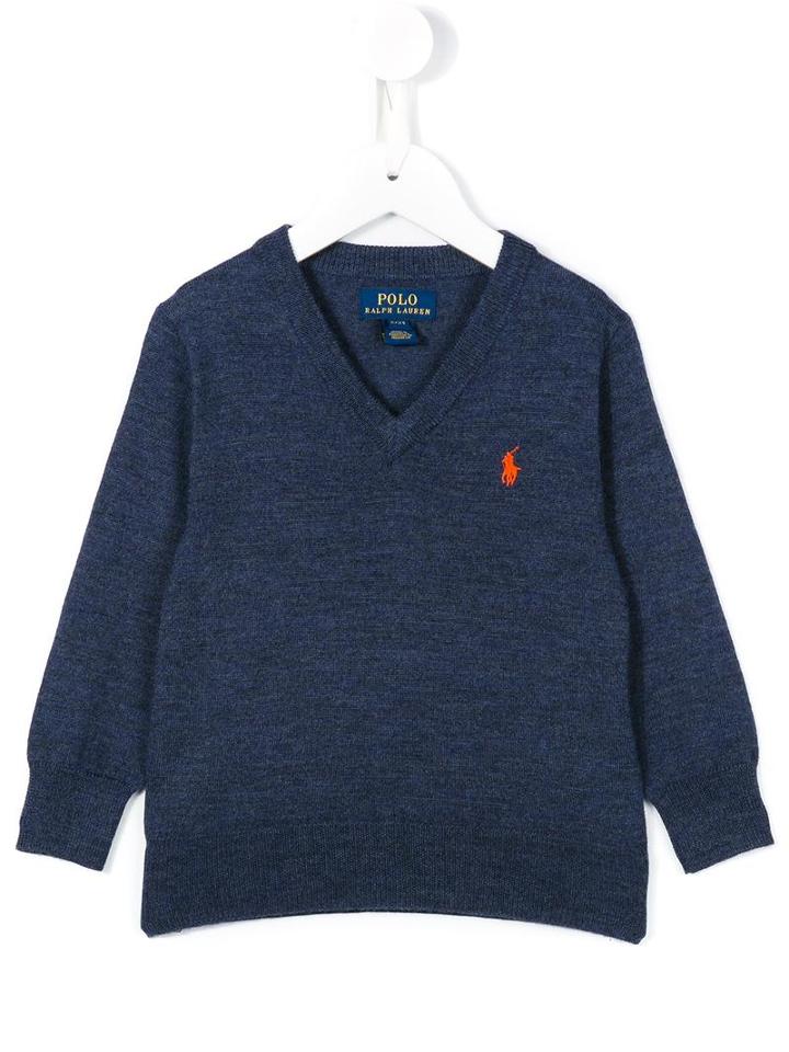 Ralph Lauren Kids V-neck Jumper, Boy's, Size: 8 Yrs, Blue