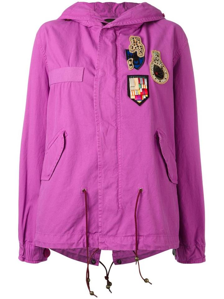 Mr & Mrs Italy Multi-patch Parka, Women's, Size: Xxs, Pink/purple, Cotton/polyester