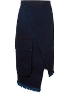 Marques'almeida Asymmetric Denim Skirt, Women's, Size: 6, Blue, Cotton
