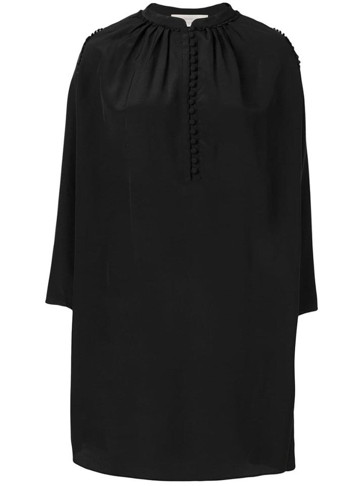Vanessa Bruno Mandarin Collar Shift Dress - Black
