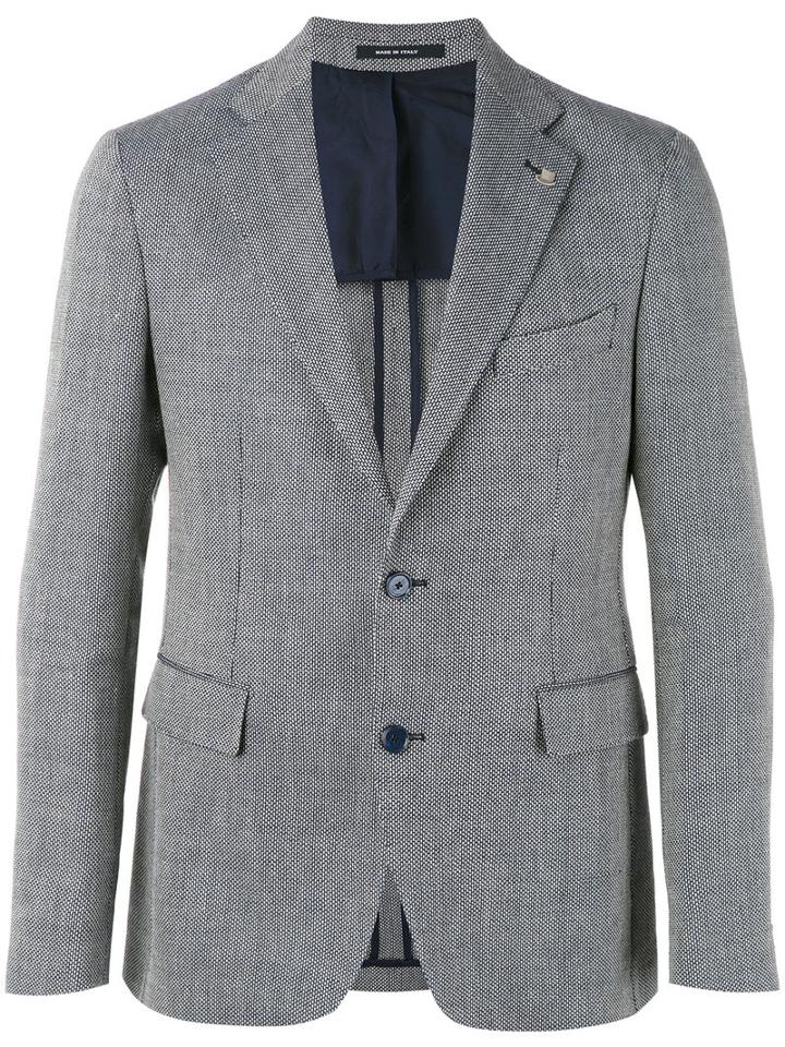Flap Pockets Blazer - Men - Linen/flax/cupro/virgin Wool - 50, Blue, Linen/flax/cupro/virgin Wool, Tagliatore