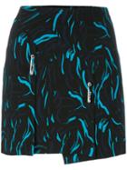 Versus Printed Skirt, Women's, Size: 36, Black, Polyester/spandex/elastane/polyamide/viscose