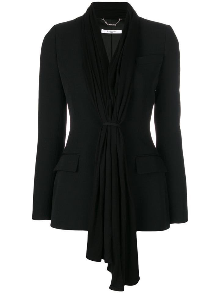 Givenchy Fitted Draped Cardigan - Black