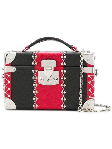 Luis Negri Striped Crossbody Box Bag - Black