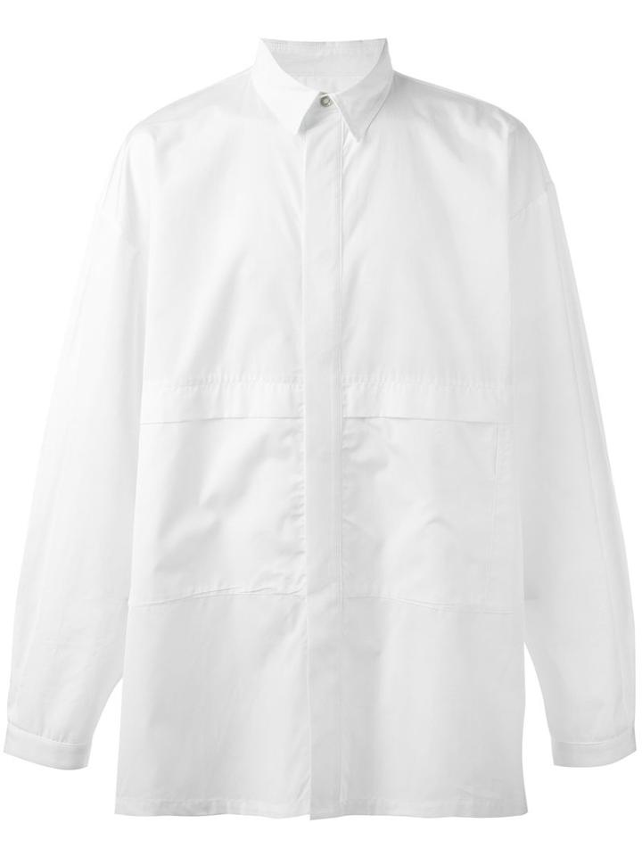 E. Tautz 'parker' Button Down Shirt, Men's, Size: Small, White, Cotton