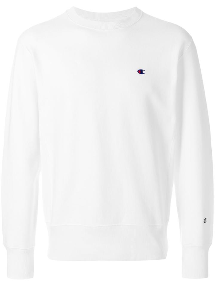 Champion Embroidered Logo Sweatshirt - White