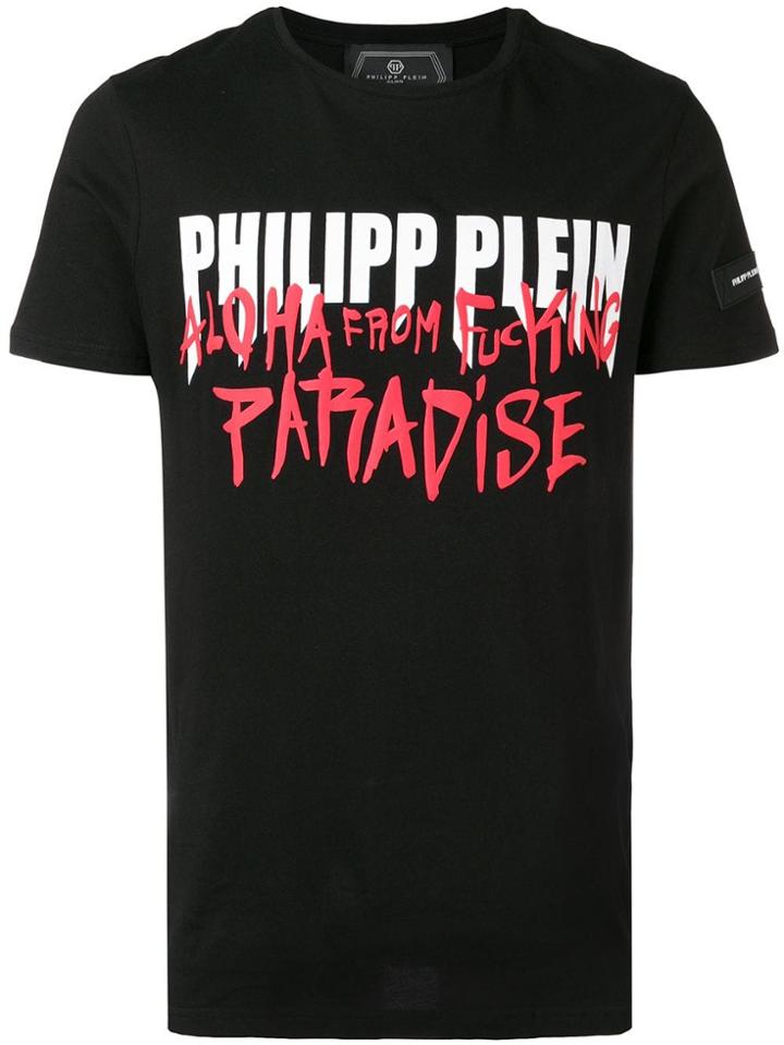 Philipp Plein Aloha Print T-shirt - Black