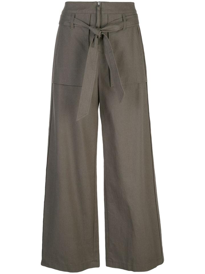 Opening Ceremony Belted Wide-leg Trousers - Green