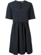 Peter Jensen Checked Belt Dress, Women's, Size: Small, Black, Silk/polyester/polyamide