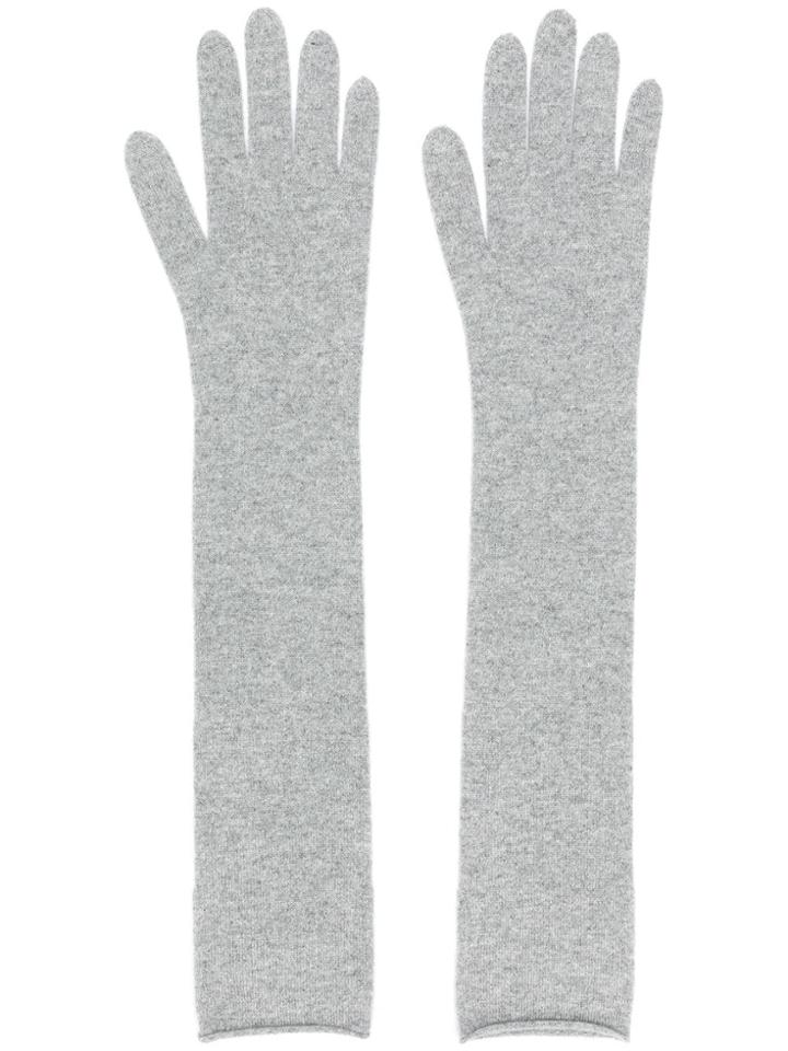 Joseph Cashmere Long Gloves - Grey