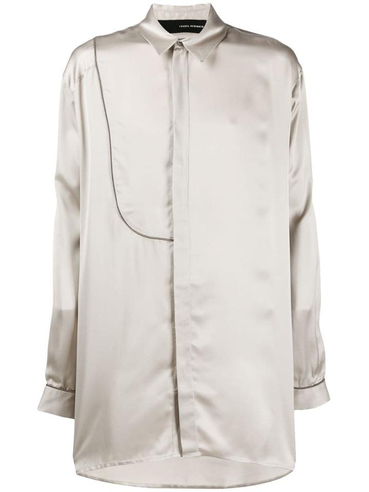 Isabel Benenato Oversized Long-sleeve Shirt - Neutrals