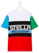 Stella Mccartney Kids Teen Logo Colour Block T-shirt - White