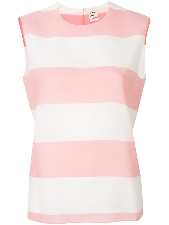 Maison Rabih Kayrouz Striped Tank Top - Pink & Purple