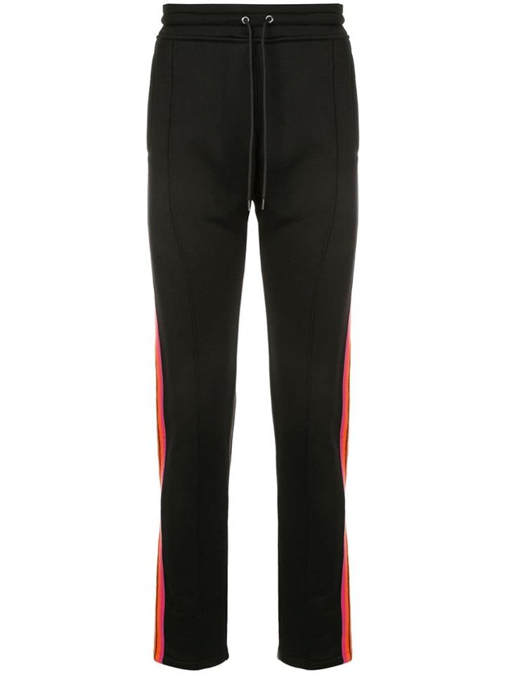 Selfmade By Gianfranco Villegas Slim Fit Stripe Track Pants - Black