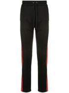 Selfmade By Gianfranco Villegas Slim Fit Stripe Track Pants - Black