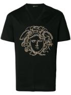 Versace Medusa Stud T-shirt - Black