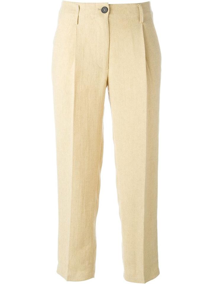 Forte Forte Tailored Trousers, Women's, Size: I, Nude/neutrals, Linen/flax/cotton