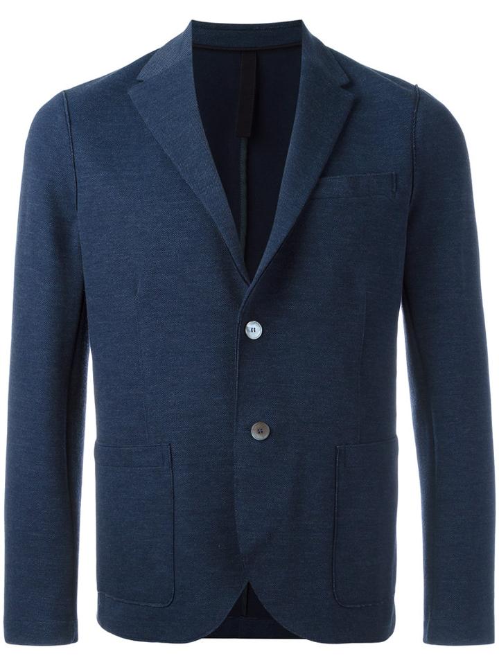 Harris Wharf London Patch Pocket Blazer, Men's, Size: 56, Blue, Cotton/polyamide/polyester/spandex/elastane